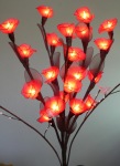 Red Roses on stems - fairy lights - Medium